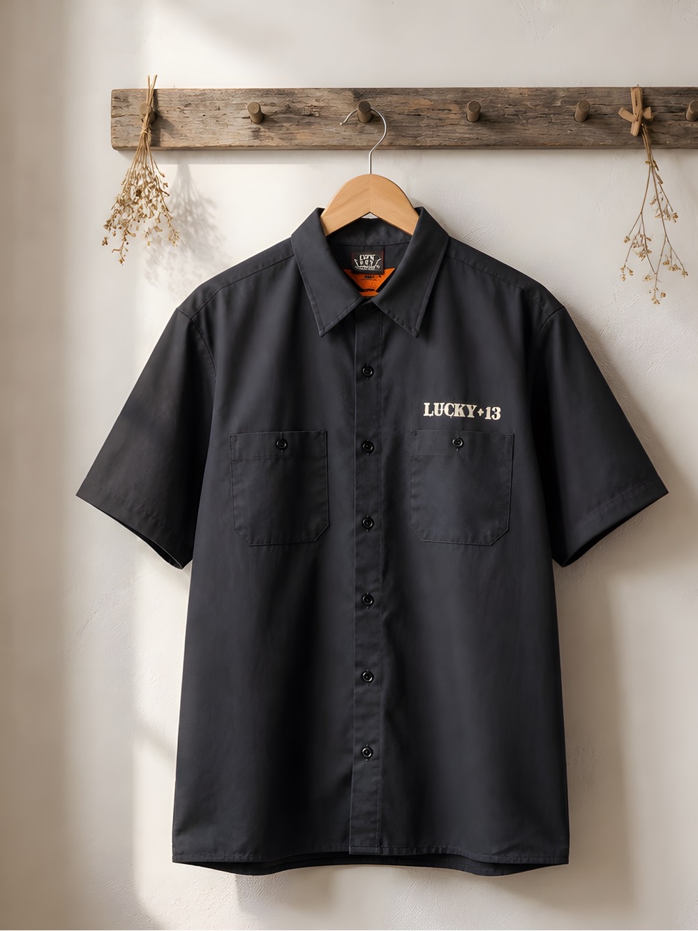 Lucky Brand Men’s Short-Sleeve Button-Down Shirt in Black